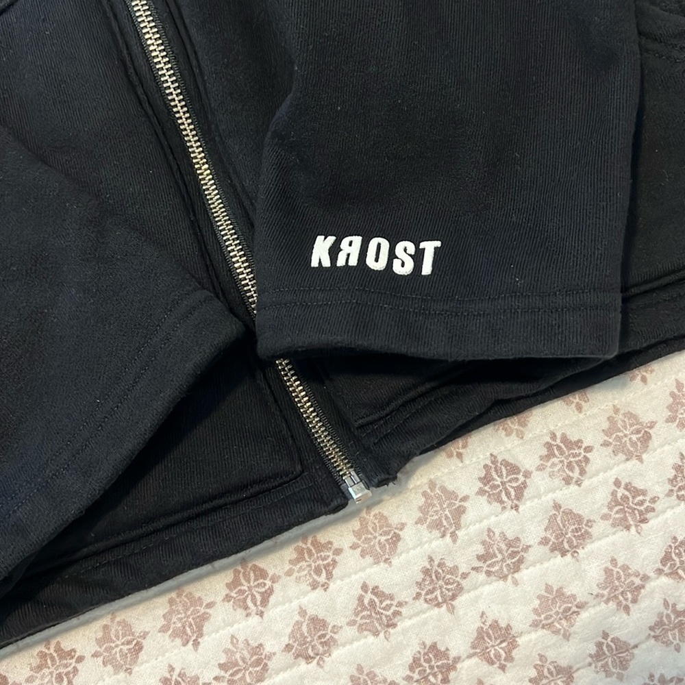 KROST Black Zip Up Hoodie XL Streetwear Minimalist Luxury Heavyweight Cotton SYF - Picture 14 of 17